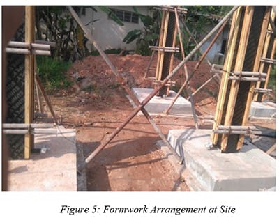 Formwork Arrangement at Site